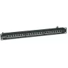 Panel de parcheo Intellinet, Cat6, FTP, 24 puertos, 1U, apantallado, regletas LSA 90° Top-Entry, negro