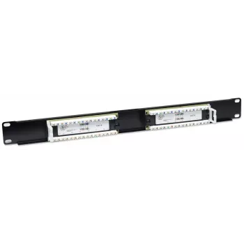 Panel de parcheo Intellinet, Cat6, UTP, 16 puertos, 1U, negro