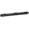 Panel de parcheo Intellinet, Cat6, UTP, 16 puertos, 1U, negro