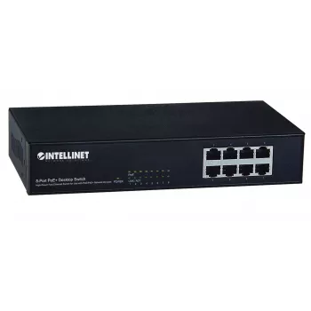 Switch Intellinet 8 puertos Fast Ethernet PoE+, 8 x puertos PoE, 1,6 Gbit/s