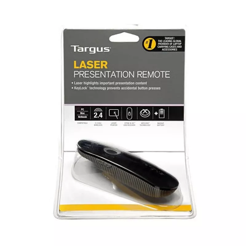 Presentador inalámbrico Targus AMP13EU, 2,4 GHz, 15 m de alcance, negro/gris