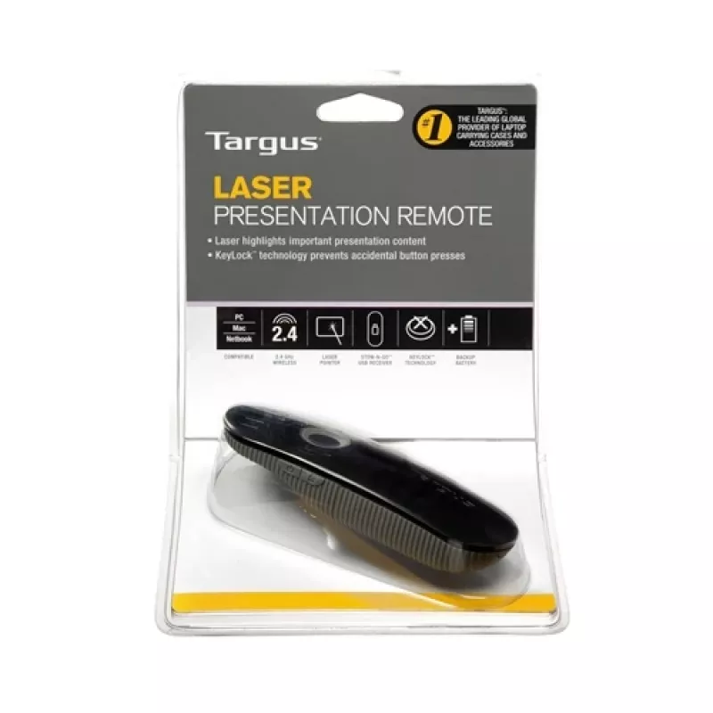 Presentador inalámbrico Targus AMP13EU, 2,4 GHz, 15 m de alcance, negro/gris