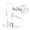 Soporte de mesa Techly 13-27 pulgadas para monitor brazo largo inclinable ICA-LCD 502BK