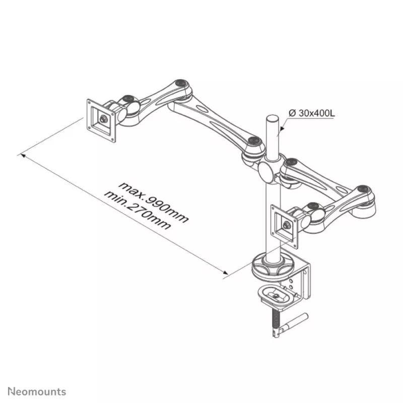 Soporte de monitor Neomounts FPMA-D930D 10-30 pulgadas