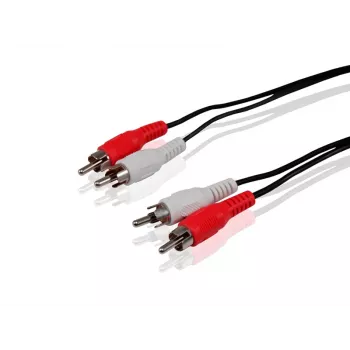Cable de audio RCA Conceptronic, RCA, conector macho, RCA, conector macho, 5 m, negro