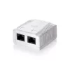 Rosa de superficie Equip 2 puertos Cat.5e, RJ-45, 5e, blanco, 59 mm, 29,5 mm, 61 mm
