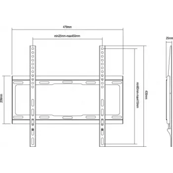 Soporte de pared fijo para TV Equip 32 pulgadas-55 pulgadas