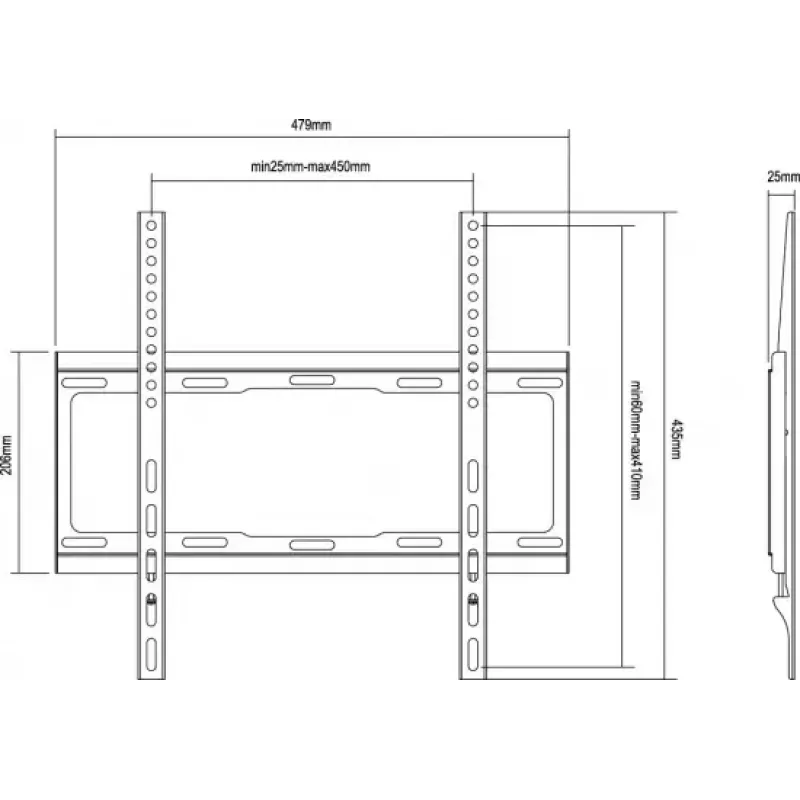 Soporte de pared fijo para TV Equip 32 pulgadas-55 pulgadas