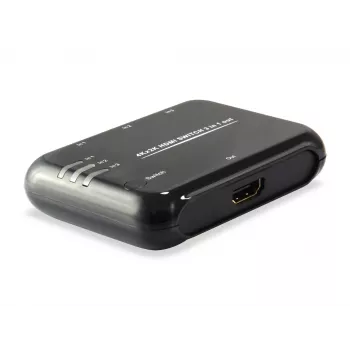 Switch HDMI 1.4 Equip 3x1, HDMI, plástico, negro, IR, 7.1 canales, DTS-HD, Dolby TrueHD