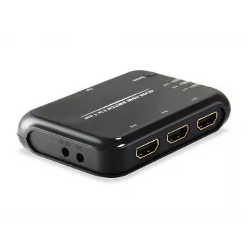 Switch HDMI 1.4 Equip 3x1, HDMI, plástico, negro, IR, 7.1 canales, DTS-HD, Dolby TrueHD