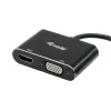 Equip 133386 adaptador de USB 3.0 a HDMI/VGA (HD15) para dos monitores, USB 3.2 Gen 1 Type-A, 1920x1080