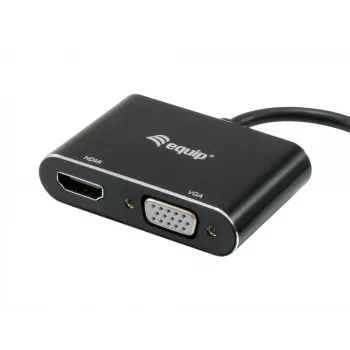 Equip Adaptador USB 3.0 a HDMI/VGA (HD15), 3.2 Gen 1 (3.1 Gen 1), USB Type-A, salida HDMI, 1920 x 1080 píxeles