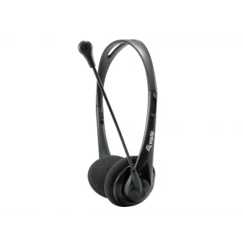 Headset Equip Chat Headset con cable, diadema, llamadas/música, negro