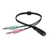 Headset Equip Chat Headset con cable, diadema, llamadas/música, negro