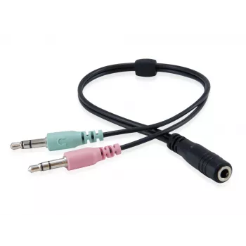 Headset Equip Chat Headset con cable, diadema, llamadas/música, negro