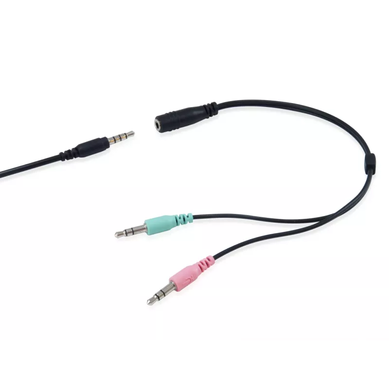 Headset Equip Chat Headset con cable, diadema, llamadas/música, negro