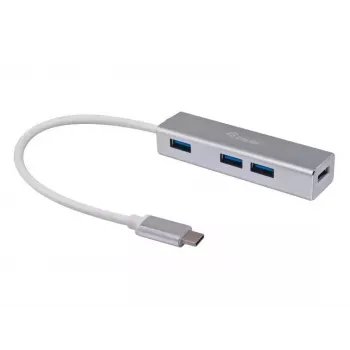 Equip Hub USB-C a 4 puertos USB 3.0, USB 3.2 Gen 1 (3.1 Gen 1) Type-C, USB 3.2 Gen 1 (3.1 Gen 1) Type-A, 5000 Mbit/s, plata, aluminio, Windows 10, Windows 7, Windows 8