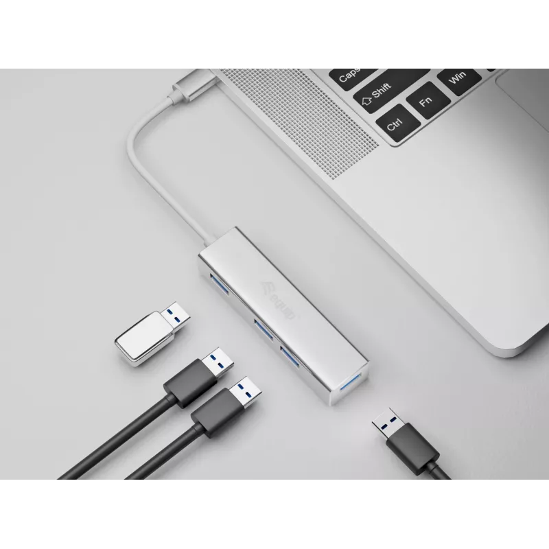 Equip 128958 hub de USB-C a 4 puertos USB 3.0, USB 3.2 Gen 1, USB Type-A, 5 Gbps
