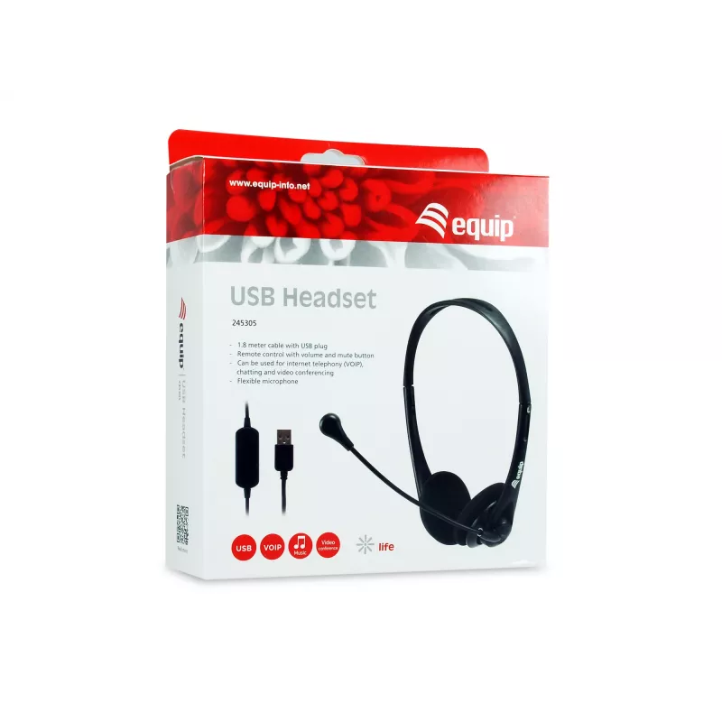Auriculares con micrófono Equip USB