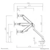 Neomounts FPMA-D750Schwarz2 Brazo de monitor 10-32 pulgadas - resorte de gas - Topfix - tope de 180°