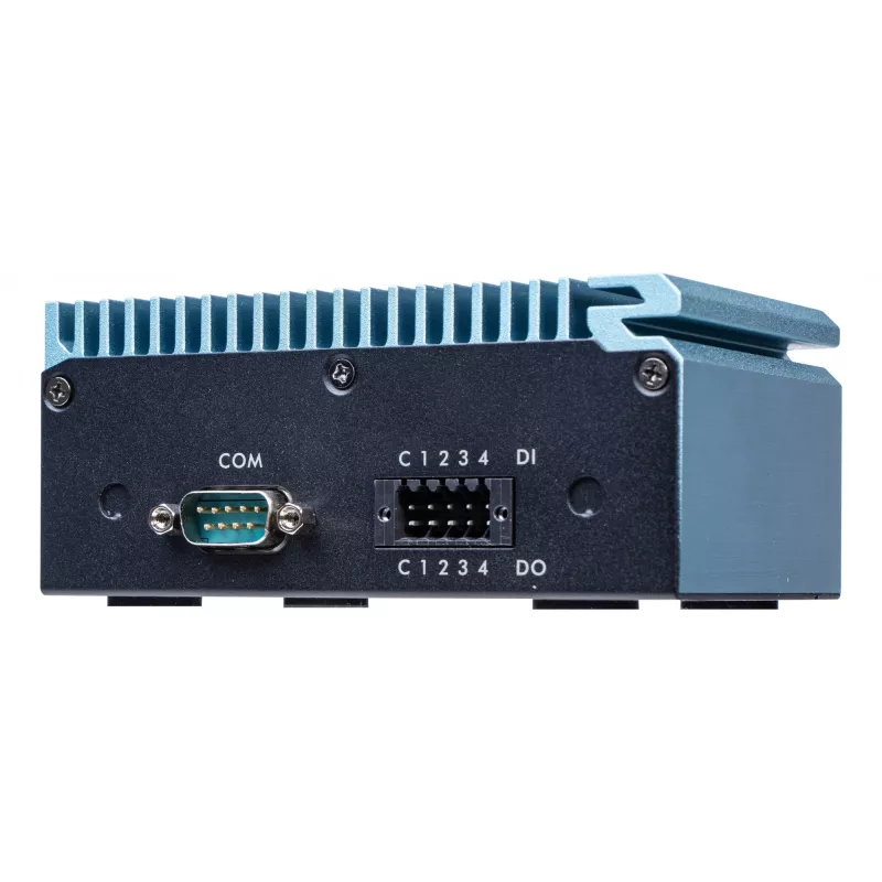 Shuttle Edge PC SPCEL02, Intel Celeron J6412, 1x HDMI, 2x 2.5G LAN, 1x COM, DIO (4x in, 4x out), 3x USB, 2x M.2, 12-24V, funcionamiento continuo 24/7, sin ventilador, incl. soporte VESA y para carril DIN