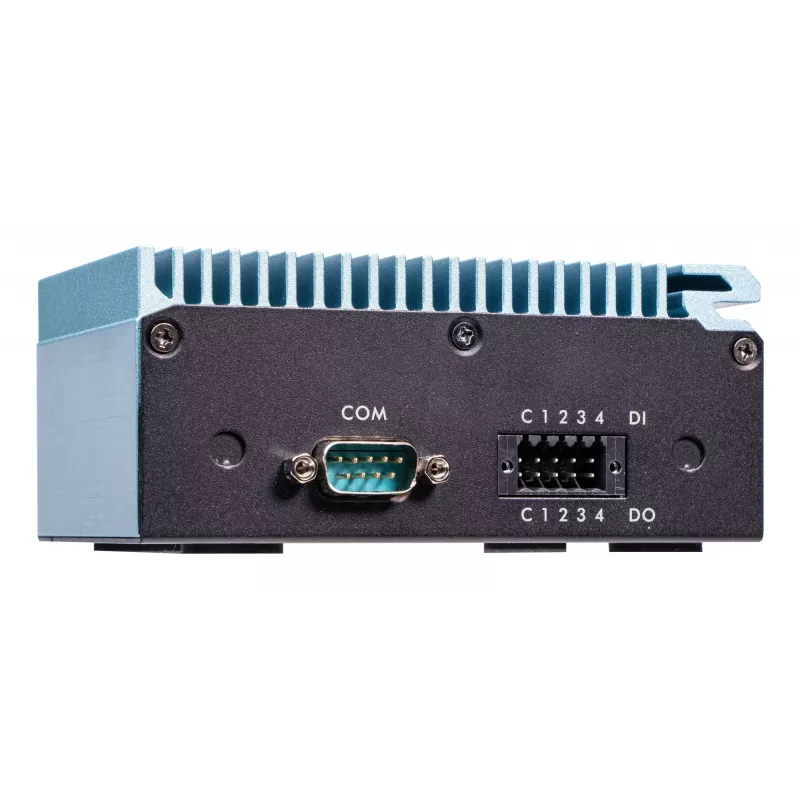 Shuttle Edge PC SPCEL02, Intel Celeron J6412, 1x HDMI, 2x 2.5G LAN, 1x COM, DIO (4x in, 4x out), 3x USB, 2x M.2, 12-24V, funcionamiento continuo 24/7, sin ventilador, incl. soporte VESA y para carril DIN