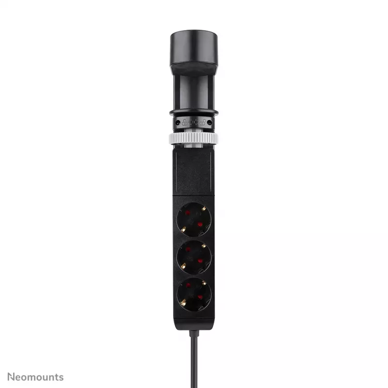 Neomounts DS22-840BL6 Regleta de escritorio con pinza y conexiones USB-C y USB-A – carga rápida