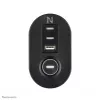 Neomounts DS22-840BL6 Regleta de escritorio con pinza y conexiones USB-C y USB-A – carga rápida