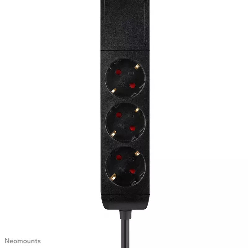 Neomounts DS22-840BL6 Regleta de escritorio con pinza y conexiones USB-C y USB-A – carga rápida