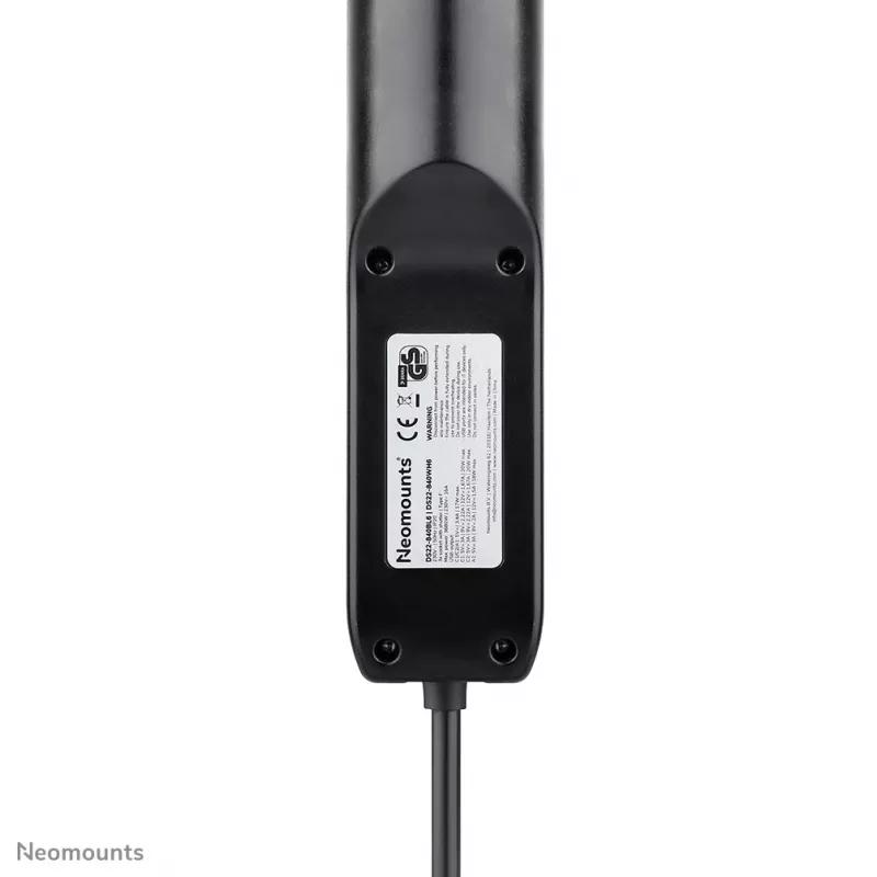 Neomounts DS22-840BL6 Regleta de escritorio con pinza y conexiones USB-C y USB-A – carga rápida