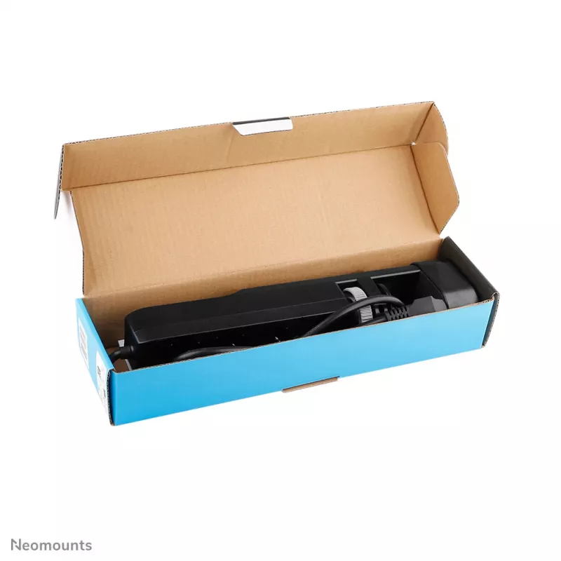 Neomounts DS22-840BL6 Regleta de escritorio con pinza y conexiones USB-C y USB-A – carga rápida