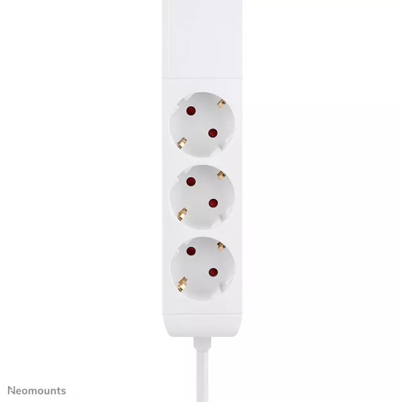 Neomounts DS22-840WH6 Regleta de escritorio con pinza y conexiones USB-C y USB-A – carga rápida