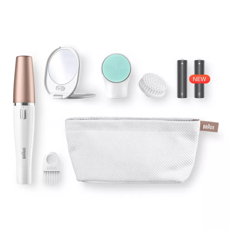 Depiladora facial Braun FaceSpa 851V Gold White
