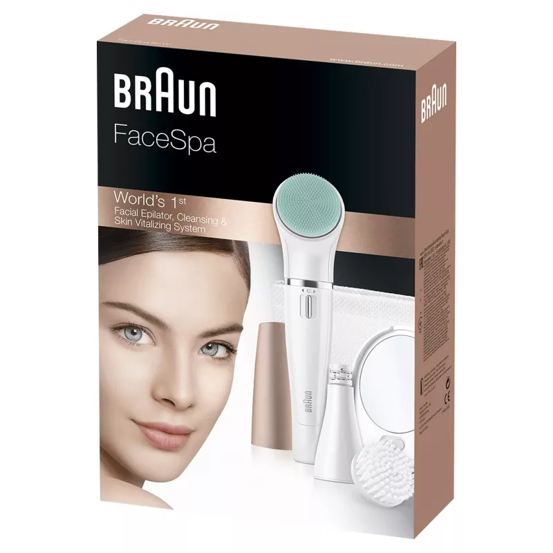 Depiladora facial Braun FaceSpa 851V Gold White