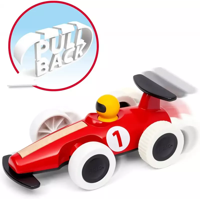 Coche de juguete Ravensburger BRIO Pull Back Motorized Big Race Car vehículo de juguete