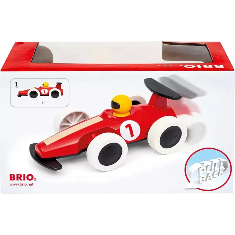 Coche de juguete Ravensburger BRIO Pull Back Motorized Big Race Car vehículo de juguete