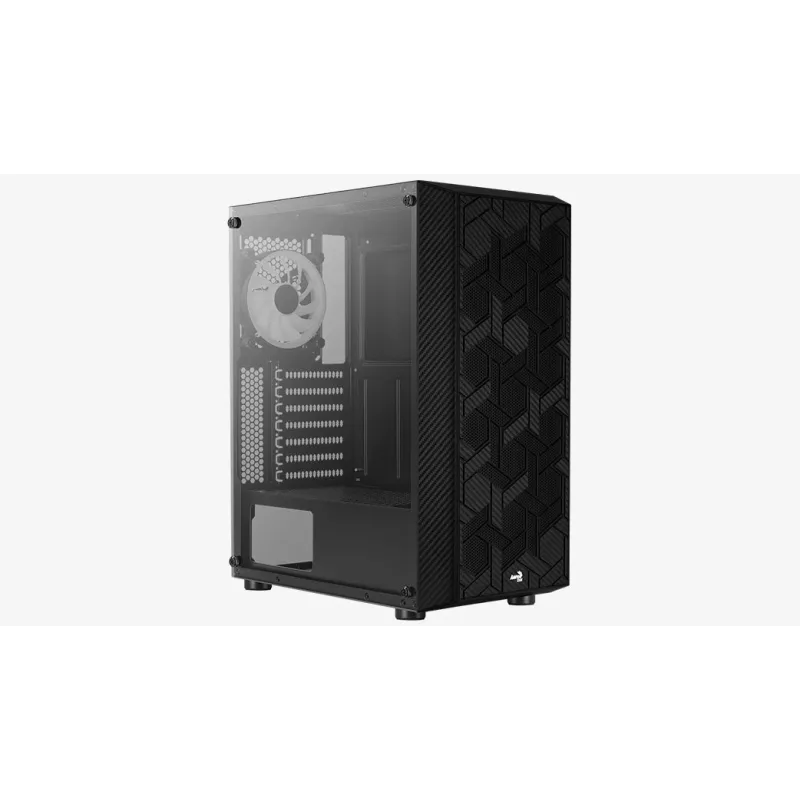 Caja de PC Aerocool Hive-G-BK-v3 semitorre negra