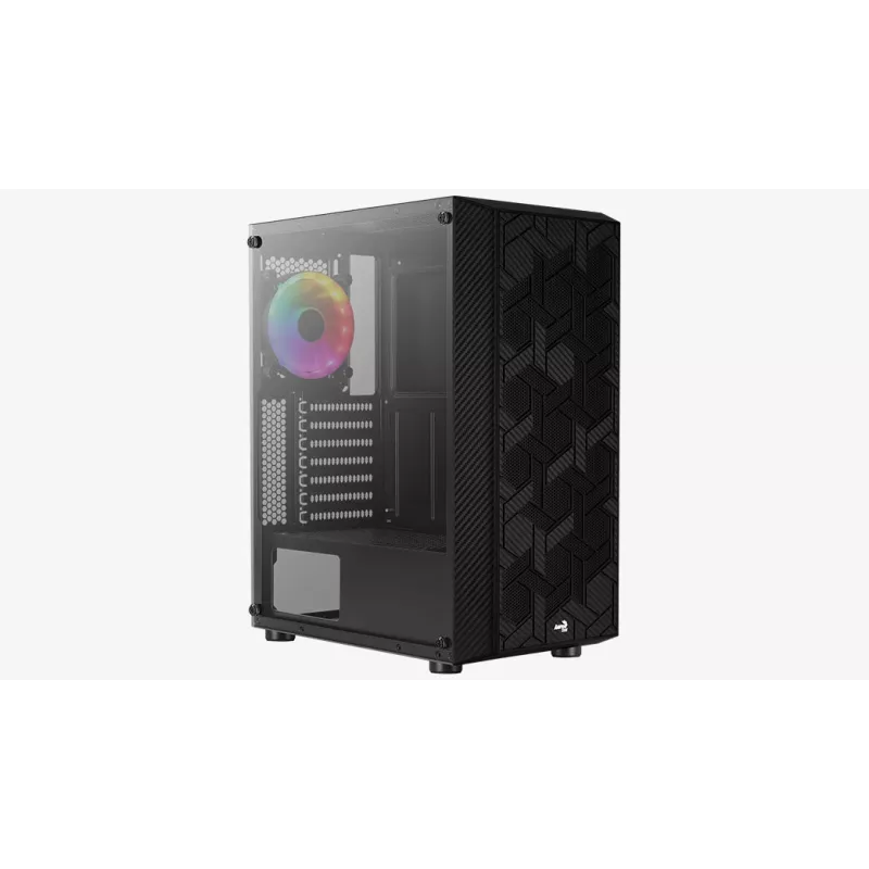 Caja de PC Aerocool Hive-G-BK-v3 semitorre negra