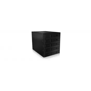 ICY BOX - IB-565SSK - Backplane, 5x SATA 3,5 HDD para 3x bahía 5,25, hot swap, sin bandejas - black