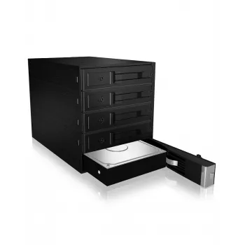 ICY BOX - IB-565SSK - Backplane, 5x SATA 3,5 HDD para 3x bahía 5,25, hot swap, sin bandejas - black