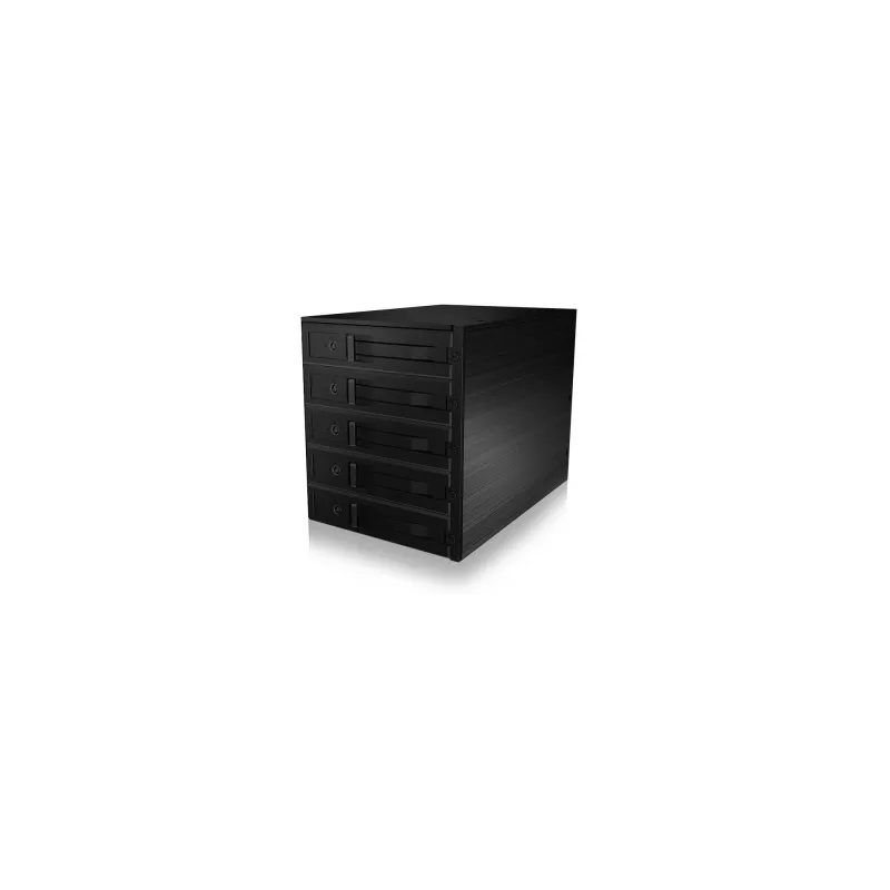 ICY BOX - IB-565SSK - Backplane, 5x SATA 3,5 HDD para 3x bahía 5,25, hot swap, sin bandejas - black