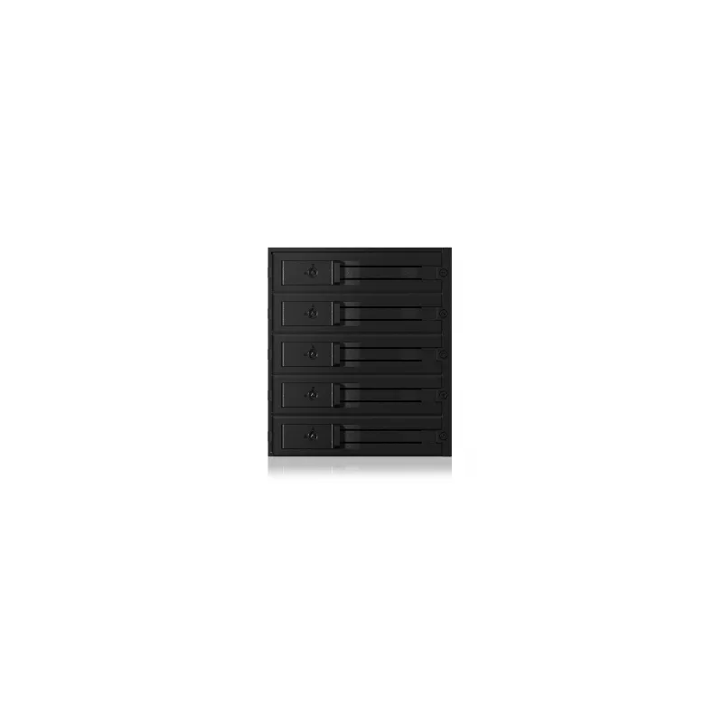 ICY BOX - IB-565SSK - Backplane, 5x SATA 3,5 HDD para 3x bahía 5,25, hot swap, sin bandejas - black