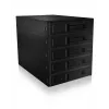 ICY BOX - IB-565SSK - Backplane, 5x SATA 3,5 HDD para 3x bahía 5,25, hot swap, sin bandejas - black