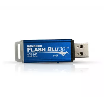 Kanguru FlashBlu30 SuperSpeed USB3.0 16 GB | memoria USB segura | interruptor físico de protección contra escritura | compatible con Windows 