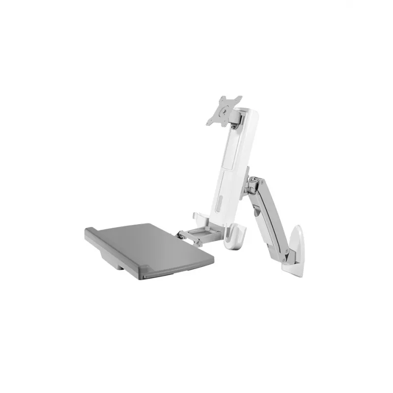 ICY BOX IB-MS600-W soporte de pared de 61 cm (24 inch) gris, plateado, blanco