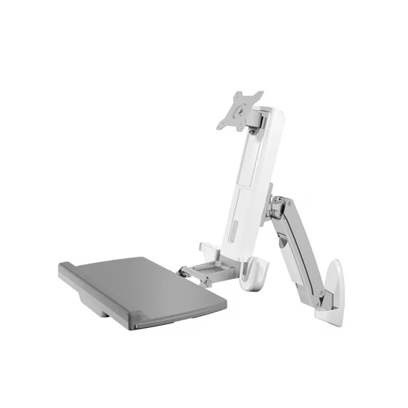 ICY BOX IB-MS600-W soporte de pared de 61 cm (24 inch) gris, plateado, blanco