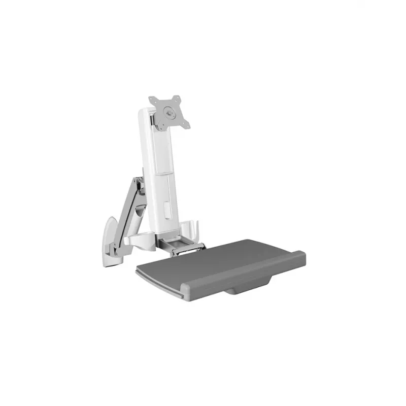 ICY BOX IB-MS600-W soporte de pared de 61 cm (24 inch) gris, plateado, blanco