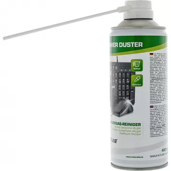 Spray limpiador de aire comprimido 400 ml — InLine, alta presión para mantenimiento de IT, servidores y PC
