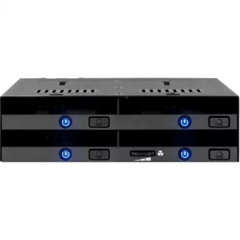 Bandeja extraíble Icy Dock MB014SP-B R1 negro – 1x bahía de disco SATA de 3,5 pulgadas, compatible con hot-swap