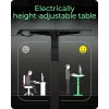 Escritorio eléctrico de altura ajustable ICY BOX IB-EW122B-TT, negro, 1400×700 mm, altura 630–1280 mm, capacidad de carga 100 kg